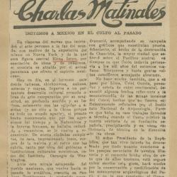 "Charlas matinales. Imitemos a México en el culto al pasado"