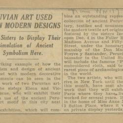 "Peruvian Art Used in Modern Designs"