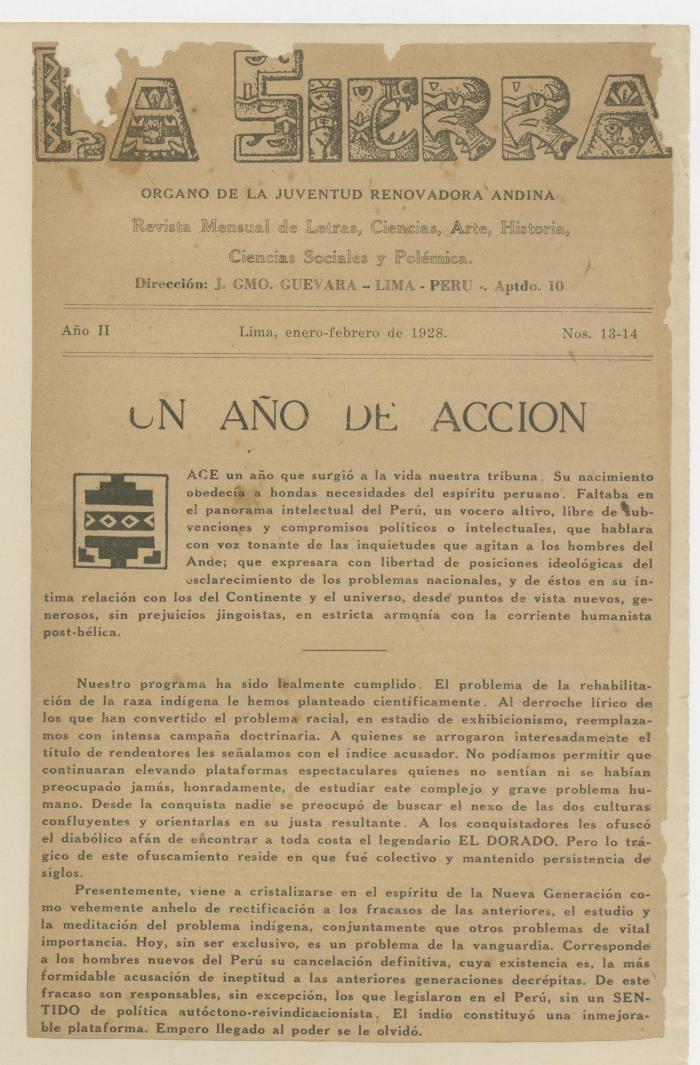 "Un año de acción"