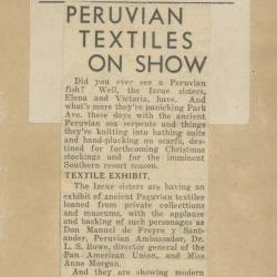 "Peruvian Textiles on Show"