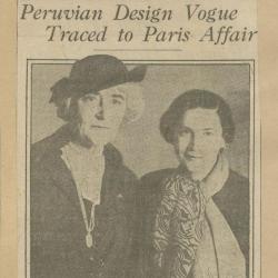 "Peruvian Design Vogue Is Traced to París affair"