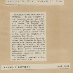 "Exposición de dibujos peruanos"