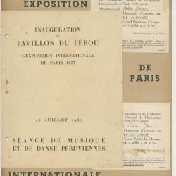 "Inauguration du Pavillon du Pérou"