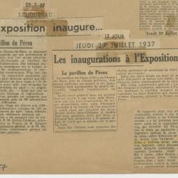 "L'Exposition inaugure…"