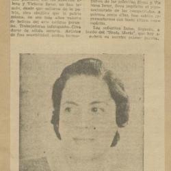 "Hoy retornan al Perú las señoritas Elena y Victoria Izcue [continuación]."