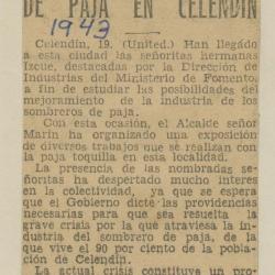 "El mejoramiento de la industria de sombreros de paja en Celendín"