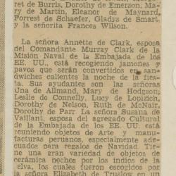 "Sub-comités a cargo de la Kermesse del 7 de Diciembre"