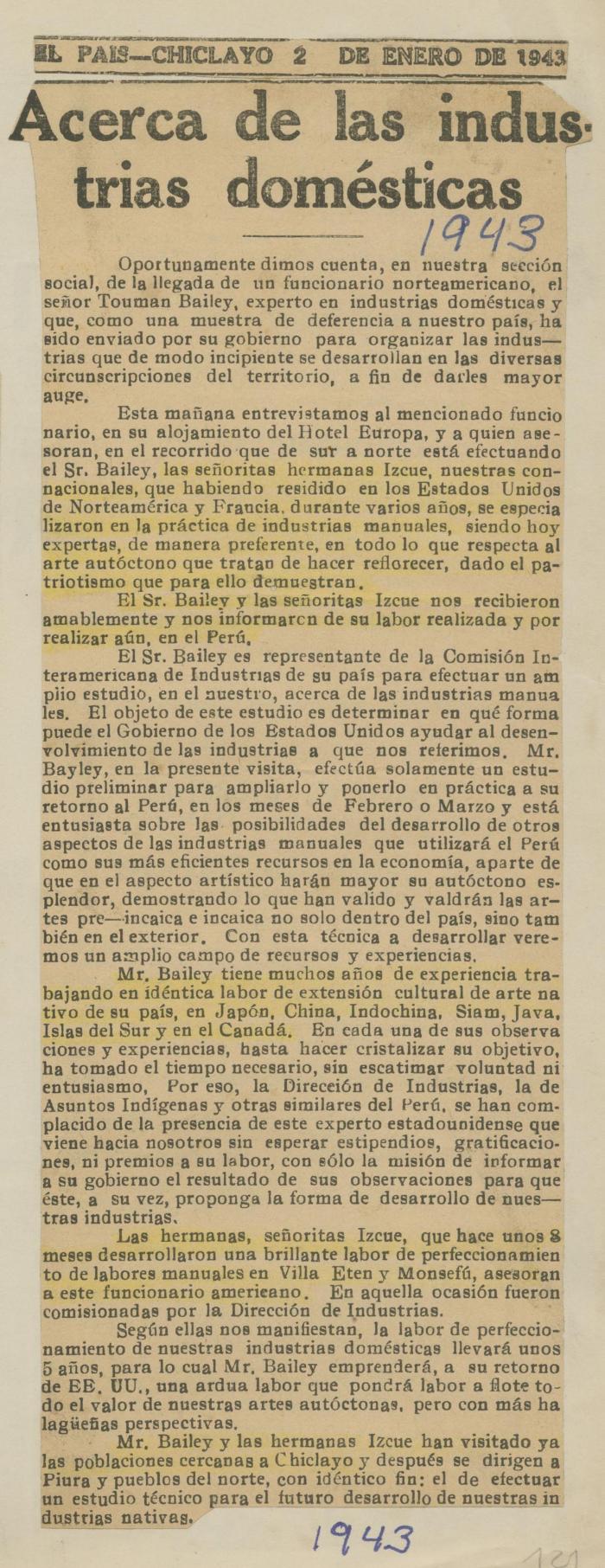 "Acerca de las industrias domésticas"