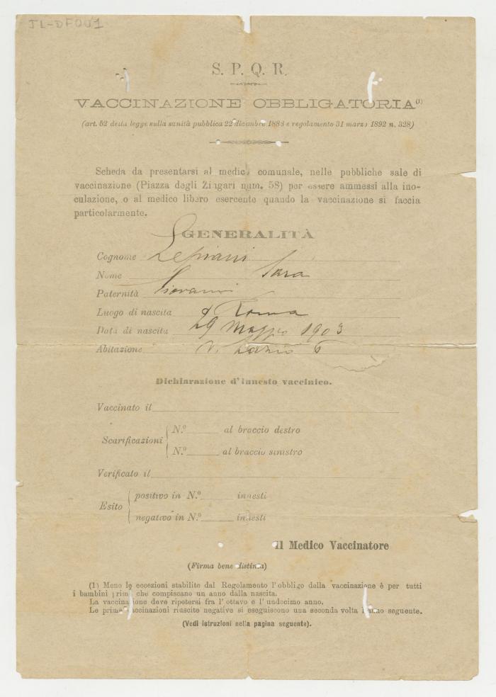 "Vaccinazione obbligatoria"