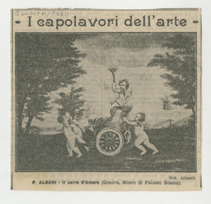 "I capolavori dell'arte: F. Albani. Il carro d'Amore"