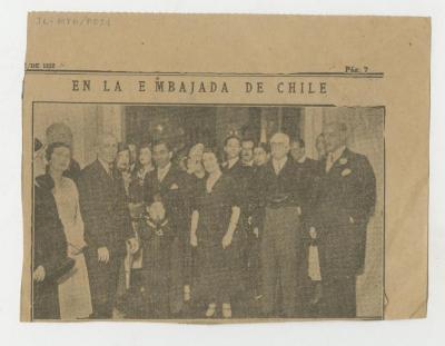 "En la embajada de Chile"