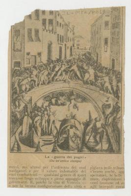 "'La guerra dei pugni' (Da un'antica stampa)" 