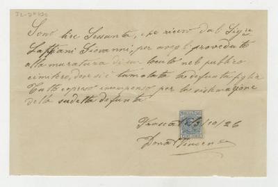 Comprobante de pago por trabajo de albañilería en el cementerio