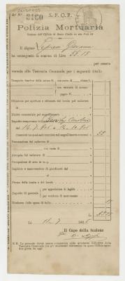 "N° 3160 Polizia Mortuaria"