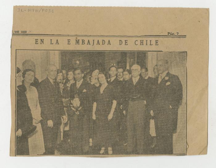 "En la embajada de Chile"