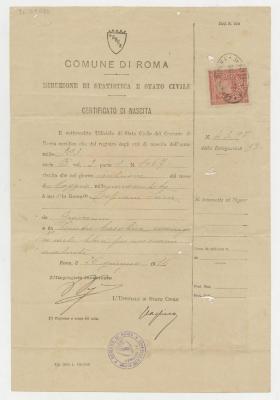 "Certificato di nascita"