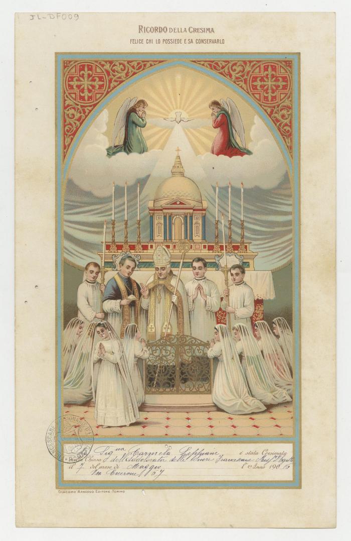 "Ricordo della Cresima"