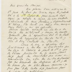 Carta a las hermanas Izcue de los Levillier