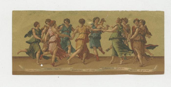 La danza de Apolo con las musas de Giulio Romano