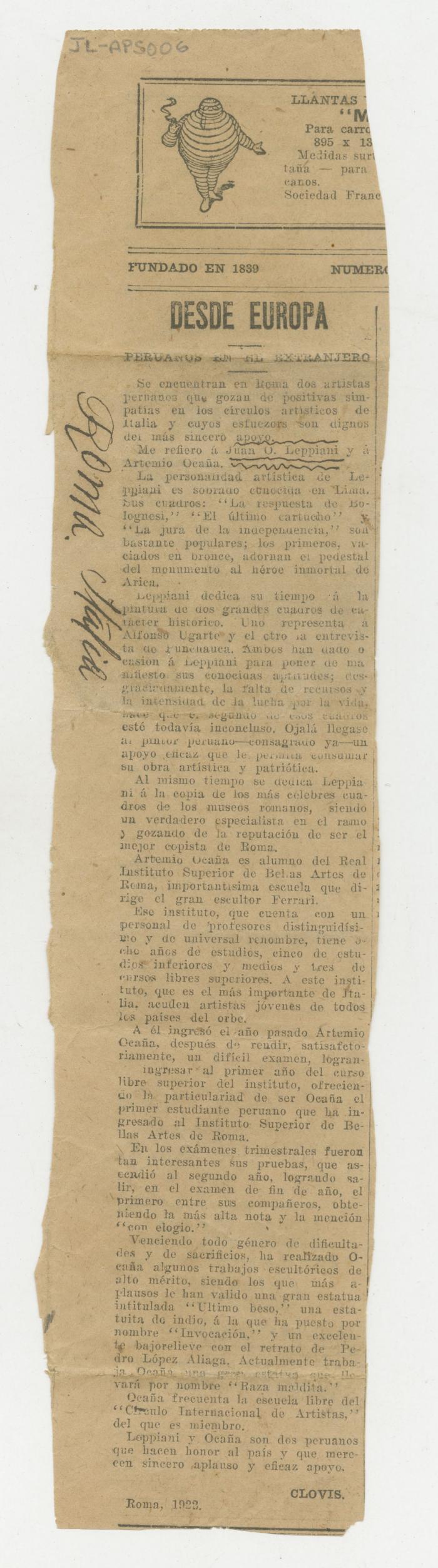 "Desde Europa: Peruanos en el extranjero"