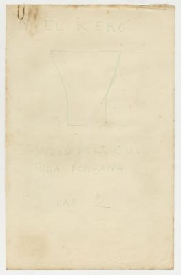 "El Kero. Vaso de libaciones cusqueño de madera pintada"